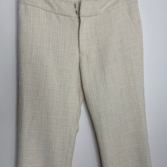 Alexis Ivory Fringed Tatum Tweed Wide Leg Pants Womens Small - Picture 5 of 16